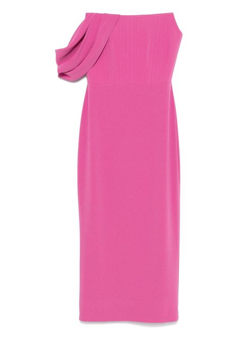 Pink crepe corset midi dress Alex perry - women